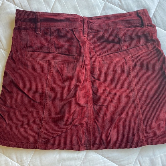 Maroon Corduroy Skirt - Picture 2 of 2